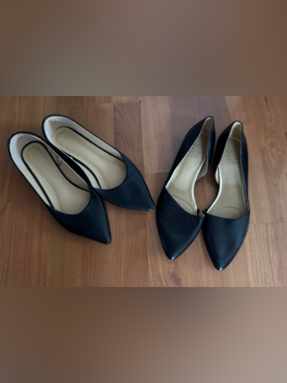 Bundle of 2 Pairs Black Pointed Toe Flats | Slingback + d’Orsay | Size 8
